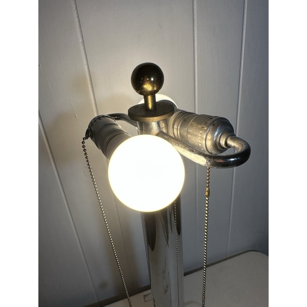 Vintage Robert Sonneman for George Kovacs Chrome Table Lamp (Missing Shade) - Picture 10 of 16